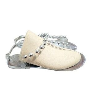 By‎ Laundry Jelly Thong Sandals Studed Size 9 Clear